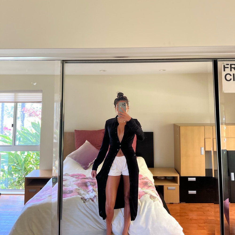 With Jean long sleeve ruched maxi dress - Picture 1 of 3